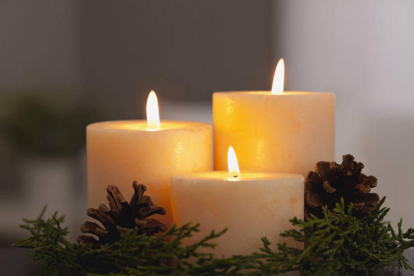 无人,横图,室内,特写,白天,正面,植物,蜡烛,圣诞节,阴影,节日,朦胧,模糊,庆祝,光线,火焰,影子,烛光,坚果,果实,圣诞树,松果,燃烧,文化,树,树木,三个,绿色,自然,干果,点燃,庆典,生长,成长,纪念,松塔,彩图