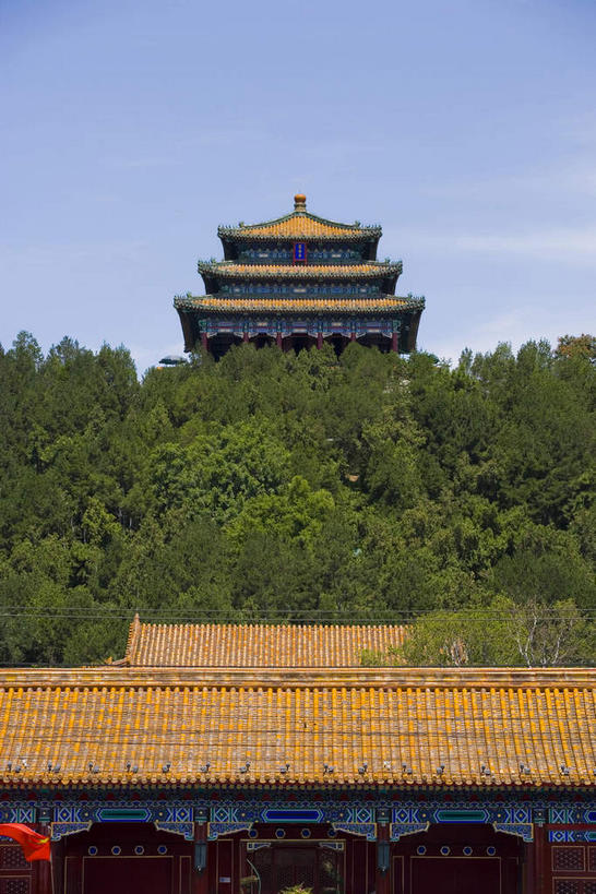 无人,公园,宫殿,竖图,室外,白天,仰视,旅游,度假,名胜古迹,植物,标志建筑,地标,建筑,北京,中国,亚洲,阴影,遗迹,光线,瓦片,影子,屋顶,屋檐,云,云朵,首都,云彩,顶棚,古迹,文物,娱乐,建设,古建筑,景山公园,檐,树,树木,蓝色,绿色,白云,蓝天,天空,阳光,自然,天,享受,休闲,旅游胜地,放松,生长,晴朗,成长,宫廷,古文明,东亚,中华人民共和国,北京市,京,北平,华北地区,西城区,王宫,晴空,彩图,低角度拍摄,皇宫,煤山