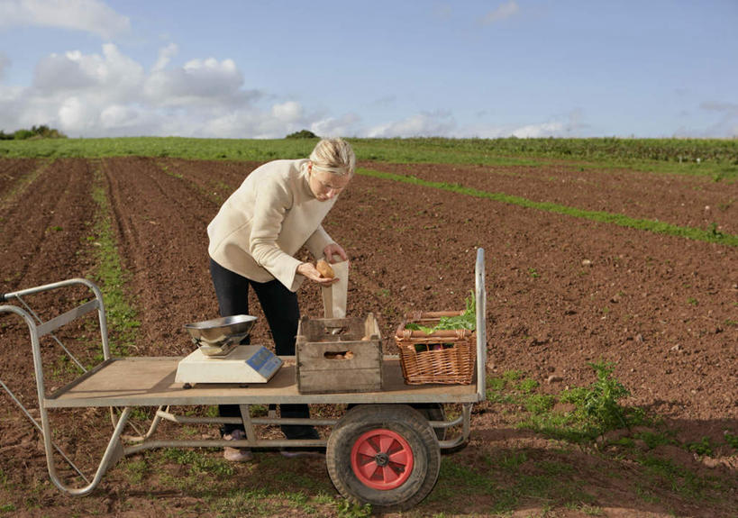 西方人,一个人,农田,站,交叉,横图,室外,白天,正面,庄稼,农作物,竹子,蔬菜,欧洲,欧洲人,仅一个年轻女性,仅一个女性,仅一个人,弯腰,握,阴影,竹制,服装,新鲜,编织,光线,篮子,影子,地平线,泥土,土壤,云,云朵,辽阔,食品,地面,拿,云彩,拿着,注视,休闲装,车,食物,衣服,蓝色,白云,蓝天,天空,阳光,手推车,竹篮,天,观察,看,站着,休闲,广阔,休闲服,握着,服饰,有机食品,绿色食品,晴朗,观看,竹条,一望无际,交织,察看,便利,竹制品,存放,关注,载具,延伸,天地相交,快捷,弯身,方便,穿插,无边无际,一马平川,寄存,寄放,暂存,年轻女性,女人,女性,白种人,晴空,站立,彩图,全身,耕地,庄稼田