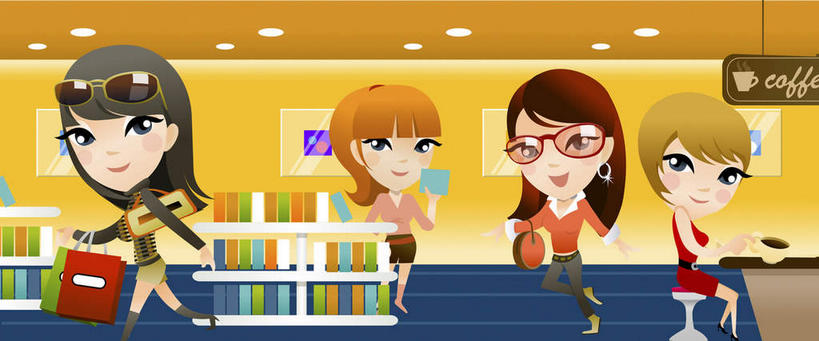 西方人,无人,四个人,伙伴,朋友,商店,站,坐,横图,插画,室内,白天,正面,购物,友谊,消费,数码,科技,超市,杯子,袋子,照明,欧洲,欧洲人,一排,吊挂,悬挂,阴影,服装,整齐,网络,英文,包装袋,标志,瓷器,墨镜,手提袋,文字,眼镜,字符,字母,墙,灯光,购物袋,咖啡杯,陶瓷制品,高光,几何,计算机图形,挂,合成,图画,注视,休闲装,标识,吊灯,货架,架子,墙壁,墙面,灯,画,排列,衣服,太阳镜,太阳眼镜,灯具,观察,看,站着,休闲,休闲服,遮阳镜,金融,百货,服饰,观看,英文字母,照亮,电脑合成图,数码合成图,察看,照明设备,队列,购买,关注,瓷杯,陈列架,漫画,选购,贸易,百货公司,写实,具体,具象,血拼,超市货架,友情,男人,男性,年轻男性,年轻女性,女人,女性,白种人,超级市场,大卖场,站立,坐着,彩图,全身,购物商场,购物中心,商业中心