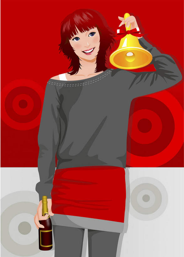 西方人,一个人,无人,站,笑,微笑,竖图,插画,室内,白天,正面,数码,科技,金属制品,欧洲,圣诞节,欧洲人,仅一个年轻女性,仅一个女性,仅一个人,阴影,服装,节日,庆祝,网络,金属,铃铛,墙,高光,几何,计算机图形,合成,图画,注视,休闲装,文化,墙壁,墙面,玻璃制品,画,一个,衣服,红色,灰色,玻璃瓶,瓶子,观察,看,站着,庆典,休闲,休闲服,服饰,单个,观看,纪念,电脑合成图,数码合成图,察看,关注,漫画,写实,具体,具象,年轻女性,女人,女性,白种人,站立,半身,彩图