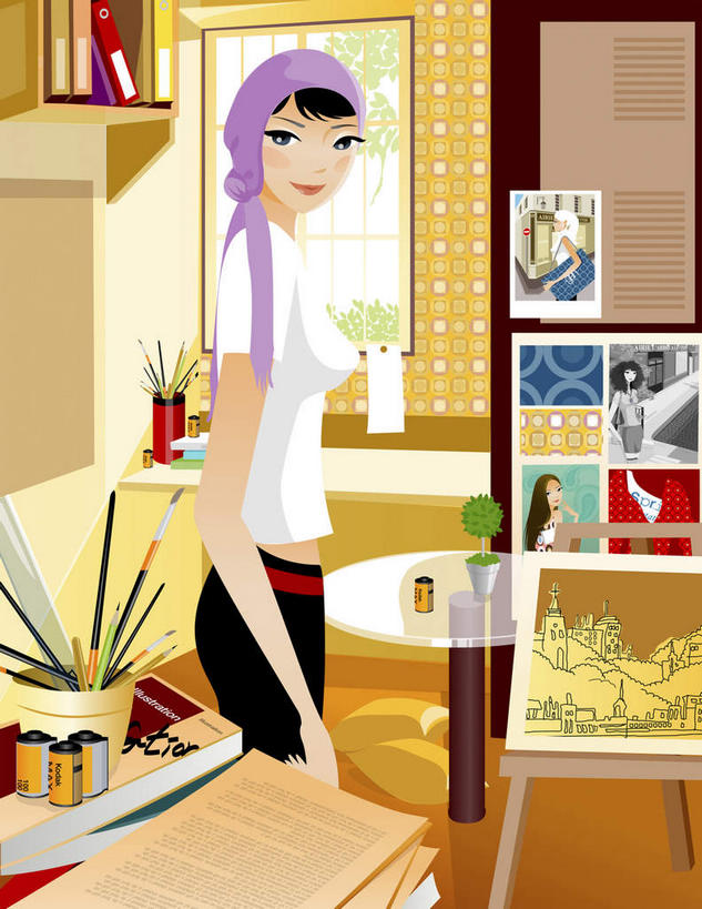 西方人,一个人,无人,站,竖图,插画,照片,室内,白天,侧面,数码,科技,植物,窗户,桌子,欧洲,欧洲人,仅一个年轻女性,仅一个女性,仅一个人,阴影,服装,网络,笔,材料,档案,盆栽,头巾,文件,办公桌,办公用品,盆景,高光,几何,计算机图形,合成,图画,注视,休闲装,玻璃窗,画,文具,衣服,绿色,紫色,自然,画笔,学习用品,资料,观察,看,站着,休闲,休闲服,摄影,服饰,生长,成长,观看,文具用品,电脑合成图,数码合成图,察看,关注,文档,漫画,写实,具体,具象,年轻女性,女人,女性,白种人,相片,站立,半身,彩图,拍摄,照相