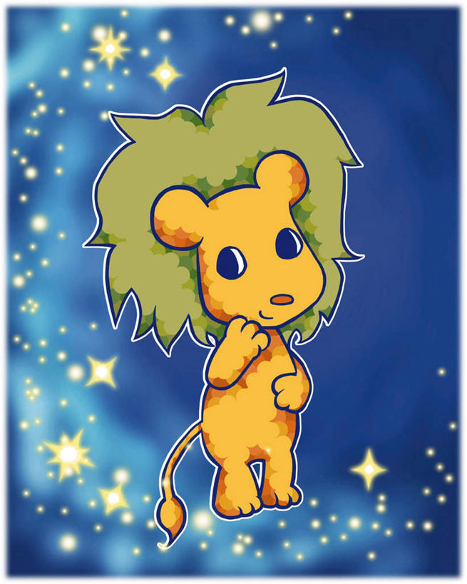 无人,站,竖图,插画,室内,白天,正面,数码,科技,野生动物,狮子,阴影,蓝色背景,朦胧,模糊,网络,图案,星星,光芒,高光,几何,计算机图形,合成,图像,图画,注视,画,一只,黄色,动物,观察,看,站着,闪耀,星形,卡通,可爱,活泼,狮子座,星座,观看,电脑合成图,数码合成图,察看,闪烁,优秀,关注,占卜,漫画,写实,具体,具象,权力,站立,彩图,全身,魅力