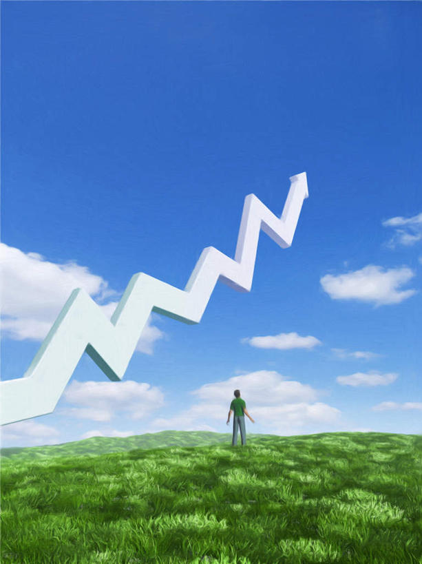 一个人,无人,商务人士,商务男性,站,竖图,插画,室内,白天,正面,衬衫,数码,数据,科技,草地,草坪,植物,仅一个男性,仅一个人,阴影,套装,曲折,分析,曲线,网络,图表,云,云朵,表格,高光,几何,计算机图形,合成,云彩,图画,注视,方向,箭头,画,草,仅一个年轻男性,蓝色,绿色,白色,白云,蓝天,天空,天,看,站着,K线图,晴朗,统计,电脑合成图,数码合成图,折线,指向,关注,指标,销售,目标,商务装,漫画,业绩,折线图,工薪阶层,写实,具体,具象,簇,K线,蜡烛图,男人,男性,年轻男性,白领,上班族,晴空,抬头,仰头,站立,彩图,全身,衬衣