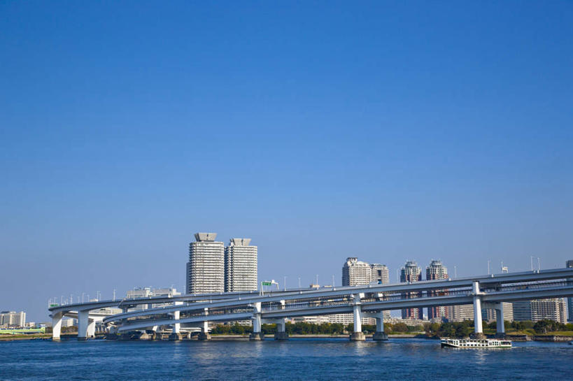 无人,高楼大厦,横图,全景,室外,白天,正面,度假,办公楼,美景,天际线,城市风光,标志建筑,城市,大厦,道路,地标,建筑,路,摩天大楼,写字楼,公路,东京,日本,亚洲,景观,高架,交通,东京湾,娱乐,建设,蓝色,蓝天,天空,楼宇,天,享受,休闲,商务楼,景色,放松,晴朗,御台场,高架桥,东亚,高架道路,跨线桥,本州,万里无云,关东地方,本州岛,日本国,东京都,东京港,台场,晴空,晴空万里,彩图,大楼,高层建筑,高楼,摩天楼