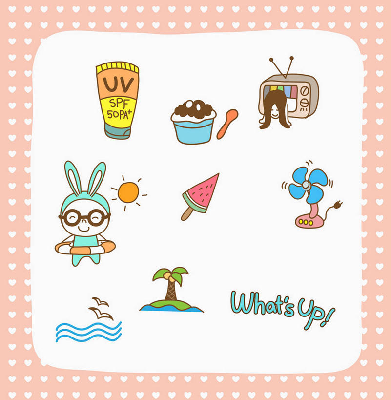 游泳,点心,无人,站,笑,微笑,竖图,插画,室内,白天,白色背景,正面,泳装,下午茶,数码,科技,海浪,海洋,植物,棕榈树,哺乳动物,西瓜,电视,水果,叶子,阴影,新鲜,网络,英文,兔子,边框,标志,电器,救生圈,文字,眼镜,泳镜,字符,塑料,字母,浪花,生食,食品,果实,绿叶,风扇,夏季,高光,几何,计算机图形,清凉,合成,图画,注视,凉爽,标识,画,树,树木,食物,糕点,一只,粉色,绿色,自然,海水,动物,塑料制品,游泳圈,游泳眼镜,夏天,观察,看,站着,嫩叶,充气,电风扇,有机食品,绿色食品,生长,成长,观看,纸托,英文字母,电扇,兔,电脑合成图,数码合成图,察看,家电,家用电器,救生,合成图,关注,漫画,海景,棕榈叶,连体泳衣,写实,具体,具象,显像管屏,显像管屏幕,黑白电视机,泅水,纸杯蛋糕,纸托蛋糕,蛋糕托,蛋糕托纸,蛋糕纸托,叶,叶片,电视机,大海,风浪,海,海水的波动,近岸浪,涌浪,棕树,棕榈,寒瓜,站立,彩图,全身,泳衣,小家电,蛋糕