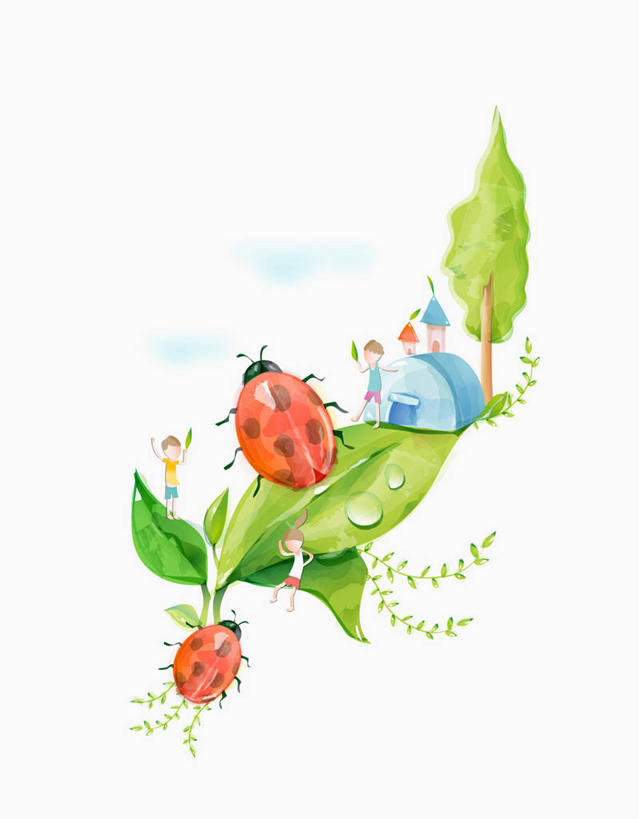 无人,家,竖图,室内,白天,白色背景,正面,绘画,植物,瓢虫,叶子,艺术,昆虫,斑点,房屋,屋子,公寓,绿叶,古典,文化,洋房,楼房,住宅,树,树木,绿色,自然,动物,工艺品,趴着,品味,两只,嫩叶,生长,成长,美术,水彩,水彩画,高雅,益虫,美学,叶,叶片,趴,彩图,全身,房子