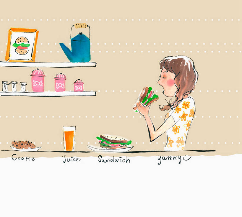 点心,果汁,东方人,一个人,无人,坐,闭眼,横图,插画,室内,白天,正面,烹饪,西餐,数码,科技,杯子,餐具,亚洲,仅一个年轻女性,仅一个女性,仅一个人,握,阴影,服装,网络,英文,标志,碟子,盘,文字,字符,字母,汉堡,三明治,橙汁,料理,食品,饮品,曲奇,高光,几何,计算机图形,拿,合成,图画,拿着,休闲装,黄种人,标识,菜肴,美食,玻璃制品,画,食物,饮料,衣服,盘子,水杯,碟,快餐,饼干,零食,张嘴,休闲,休闲服,西式,握着,服饰,佳肴,英文字母,电脑合成图,数码合成图,合成图,甜橙,可口,漫画,张大嘴巴,曲奇饼,西式快餐,曲奇饼干,三文治,写实,具体,具象,适口,年轻女性,女人,女性,亚洲人,玻璃杯,张开嘴,橙子,橙,闭眼睛,闭着眼,闭着眼睛,坐着,半身,彩图,鹄壳,黄橙,黄果,金橙,金环,金球,糖橙