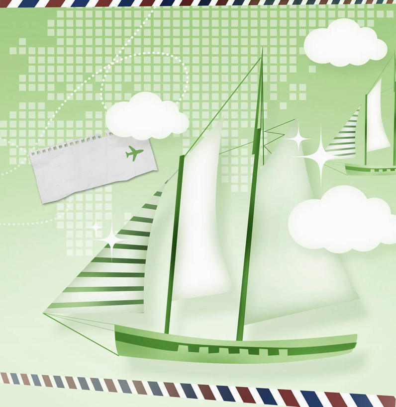 帆船,无人,竖图,插画,室内,白天,正面,数码,科技,船,一艘,阴影,新鲜,网络,云,云朵,高光,几何,计算机图形,合成,云彩,图画,画,绿色,白云,交通工具,青春,电脑合成图,数码合成图,生命,合成图,载具,和平,安详,漫画,写实,具体,具象,冷色,彩图