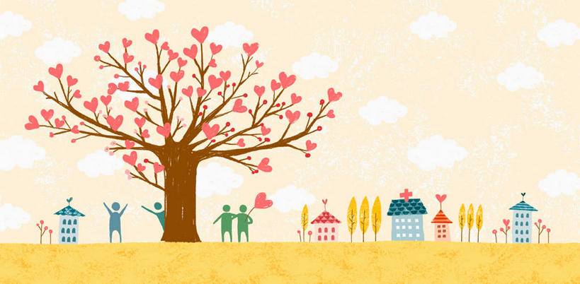 无人,四个人,医院,家,站,举,横图,插画,室内,白天,正面,爱情,数码,科技,植物,勾,挽,握,阴影,爱心,装饰,网络,塑料,房屋,屋子,云,云朵,公寓,枝条,高光,几何,计算机图形,浪漫,拿,合成,云彩,图画,拿着,洋房,楼房,住宅,画,树,树木,树枝,绿色,白云,自然,气球,塑料制品,托,站着,温暖,温馨,心形,橡胶,恩爱,勾着,握着,恋人,生长,成长,华丽,修饰,点缀,电脑合成图,数码合成图,和睦,合成图,漫画,挽着,橡胶制品,医疗机构,写实,具体,具象,衬托,美观,雅致,雅观,虬枝,枝杈,男人,男性,年轻男性,年轻女性,女人,女性,心型,情侣,举起,举手,举着,向上举,向上伸,向上托,站立,彩图,全身,房子,病院,诊所,伴侣,融洽