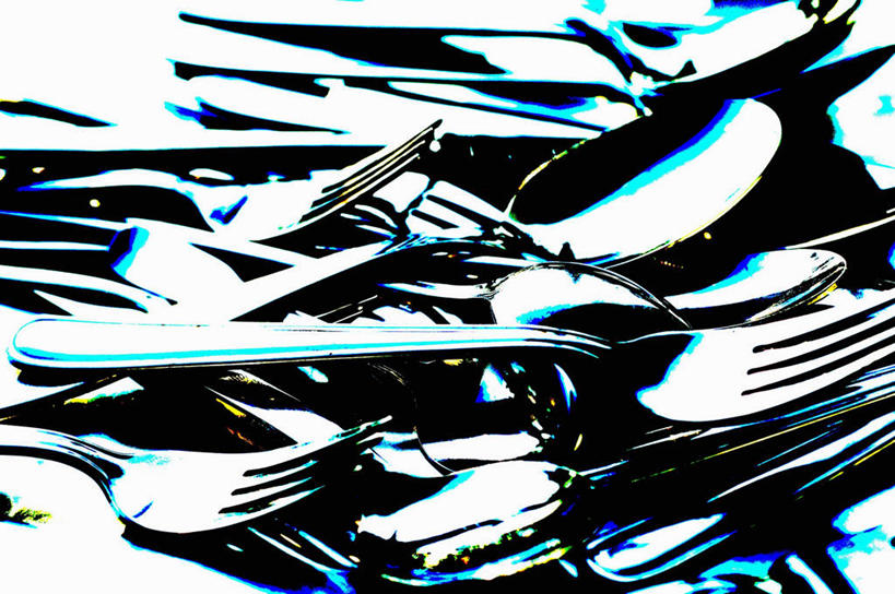 无人,横图,俯视,室内,特写,白天,白色背景,纯洁,餐桌,桌子,静物,餐具,一堆,许多,阴影,堆叠,堆积,朦胧,模糊,反射,叉子,刀叉,刀子,影子,勺子,银色,很多,调羹,汤匙,摄影,信仰,影棚,餐台,堆,高贵,餐刀,餐叉,雅致,进餐用具,彩图,高角度拍摄,影棚拍摄,拍摄