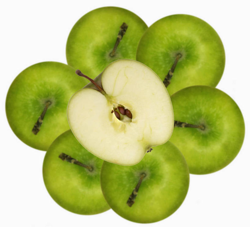 无人,横图,俯视,室内,特写,白天,白色背景,餐桌,桌子,苹果,水果,许多,切开,阴影,新鲜,反射,影子,生食,食品,果实,很多,食物,绿色,切,摄影,有机食品,绿色食品,影棚,餐台,剖面,切面,彩图,高角度拍摄,影棚拍摄,拍摄