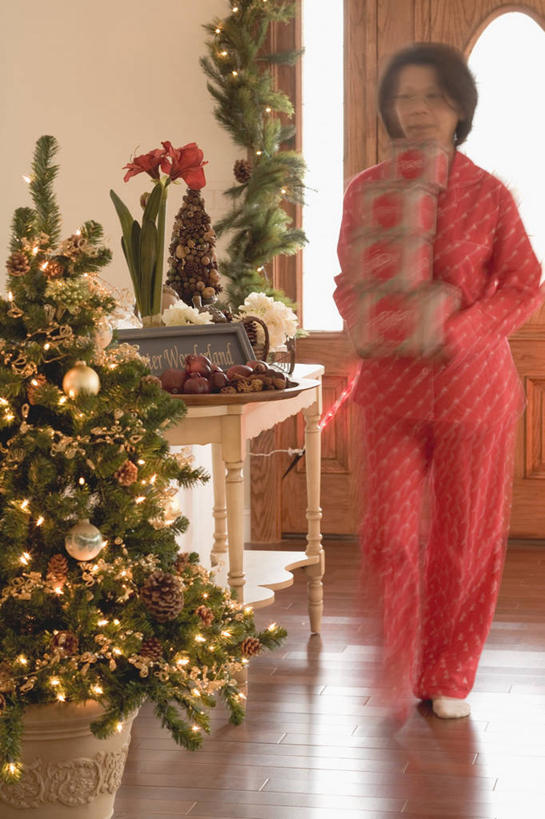 西方人,一个人,走,竖图,室内,白天,正面,植物,地板,欧洲,圣诞节,欧洲人,仅一个年轻女性,仅一个女性,仅一个人,握,睡衣,节日,朦胧,模糊,庆祝,圣诞树,地面,拿,拿着,注视,文化,木地板,树,树木,绿色,自然,观察,看,庆典,握着,生长,成长,观看,纪念,察看,关注,寝衣,年轻女性,女人,女性,白种人,步行,散步,走路,彩图,全身