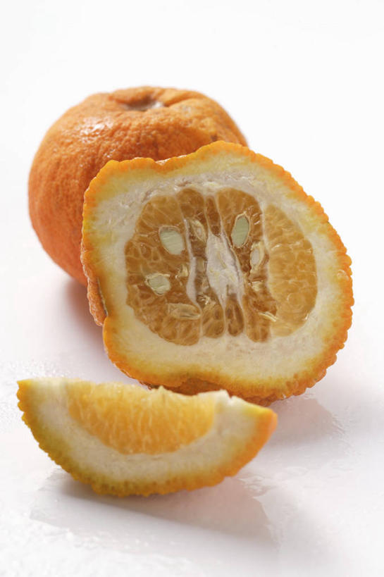 无人,竖图,俯视,室内,特写,白天,白色背景,餐桌,桌子,柑橘,水果,阴影,新鲜,反射,影子,生食,食品,果实,食物,两个,橙色,摄影,有机食品,绿色食品,影棚,餐台,牙买加丑橘,橘子,桔子,橙子,橙,彩图,高角度拍摄,影棚拍摄,拍摄