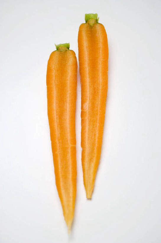 无人,竖图,俯视,室内,特写,白天,白色背景,餐桌,桌子,萝卜,胡萝卜,蔬菜,两根,阴影,新鲜,反射,影子,食品,食物,橙色,摄影,有机食品,绿色食品,影棚,餐台,红萝卜,甘荀,彩图,高角度拍摄,影棚拍摄,拍摄