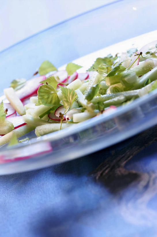 无人,竖图,俯视,室内,特写,白天,餐桌,桌子,萝卜,白萝卜,蔬菜,叶子,玻璃,阴影,朦胧,模糊,新鲜,反射,影子,生食,蔬菜沙拉,沙拉,食品,绿叶,色拉,沙律,玻璃制品,食物,一个,容器,碗,嫩叶,有机食品,绿色食品,单个,餐台,色拉酱,储藏,储存,千岛酱,叶,叶片,莱菔,彩图,高角度拍摄,贮存