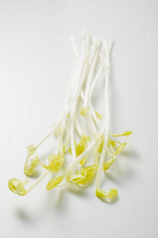 无人,竖图,俯视,室内,特写,白天,白色背景,餐桌,桌子,蔬菜,许多,阴影,新鲜,反射,影子,豆芽,食品,食物,摄影,有机食品,绿色食品,影棚,餐台,豆芽菜,芽苗菜,彩图,高角度拍摄,影棚拍摄,拍摄