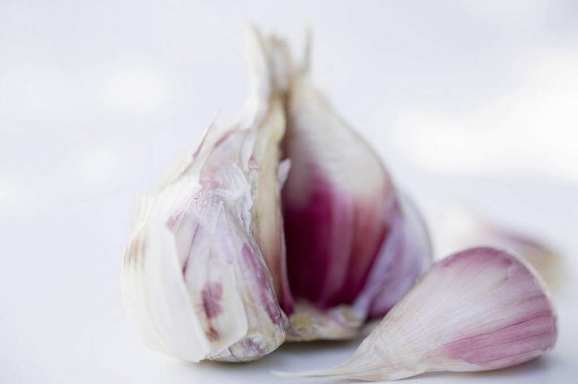 无人,横图,俯视,室内,特写,白天,白色背景,桌面,桌子,蔬菜,蒜,阴影,新鲜,反射,木制,影子,食品,蒜头,食物,木制品,摄影,有机食品,绿色食品,影棚,胡蒜,大蒜,彩图,高角度拍摄,影棚拍摄,拍摄