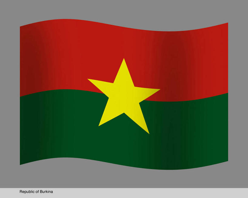 无人,横图,插画,室内,白天,正面,数码,科技,旗帜,国旗,非洲,布基纳法索,一面,阴影,灰色背景,条纹,曲折,弯曲,光线,网络,影子,星星,高光,几何,计算机图形,合成,图画,画,一个,黄色,红色,绿色,星形,蜿蜒,单个,电脑合成图,数码合成图,漫画,五角形,写实,具体,具象,阿非利加洲,西非,旗,五角星,彩图