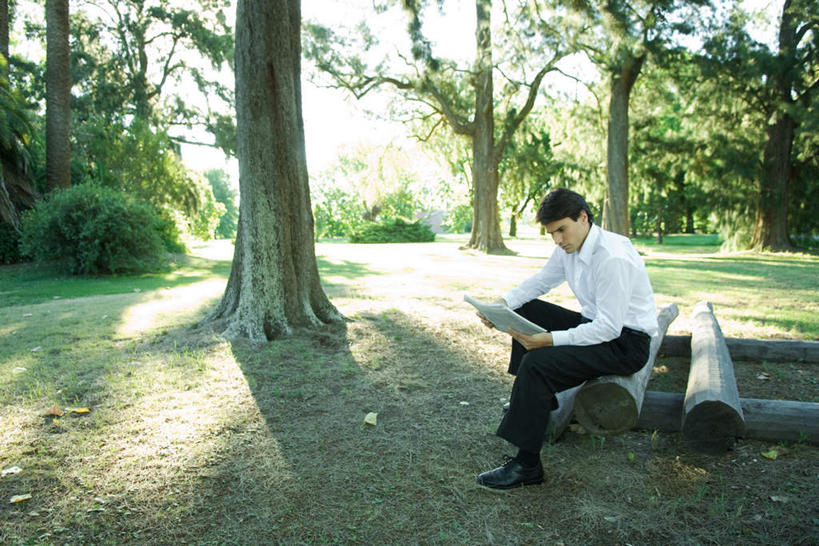 西方人,一个人,商务人士,商务男性,坐,横图,室外,白天,侧面,衬衫,旅游,度假,美景,树林,植物,欧洲,欧洲人,仅一个男性,仅一个人,握,阴影,套装,光线,图纸,影子,景观,设计图,拿,拿着,注视,娱乐,树,树木,仅一个年轻男性,绿色,阳光,自然,观察,看,享受,休闲,木桩,景色,放松,握着,生长,成长,观看,察看,关注,原木,自然风光,商务装,工程图,草图,蓝图,工薪阶层,男人,男性,年轻男性,白种人,白领,上班族,设计,坐着,彩图,全身,衬衣