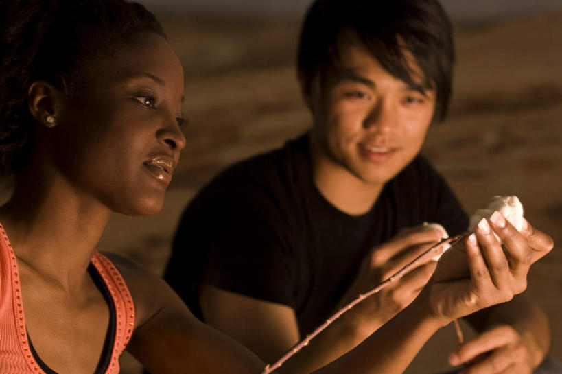 东方人,西方人,两个人,坐,笑,微笑,露齿笑,横图,室外,夜晚,正面,爱情,石头,植物,欧洲,非洲,黑人,欧洲人,亚洲,握,阴影,服装,朦胧,模糊,光线,叉子,石子,影子,灯光,食品,糖,糖果,甜点,甜品,草药,药草,软糖,浪漫,拿,拿着,注视,休闲装,黄种人,中药,食物,衣服,甜食,观察,看,休闲,温暖,温馨,休闲服,恩爱,握着,恋人,服饰,观看,和睦,察看,关注,止咳,药材,中草药,药蜀葵,沉积岩,中药材,本草,解毒,利尿,消炎,水成岩,男人,男性,年轻男性,年轻女性,女人,女性,非洲人,亚洲人,情侣,石块,岩石,坐着,半身,彩图,伴侣,融洽,散寒