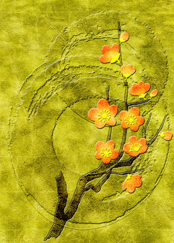 无人,竖图,插画,室内,白天,正面,数码,科技,植物,阴影,盛开,网络,圆形,梅花,高光,几何,计算机图形,合成,花蕾,图画,画,花,花瓣,花朵,鲜花,树,树木,红色,绿色,自然,花苞,花蕊,金色,生长,成长,电脑合成图,数码合成图,漫画,杏树,写实,具体,具象,彩图