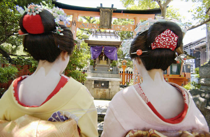 东方人,两个人,伙伴,朋友,站,横图,室外,白天,民族服装,友谊,植物,亚洲,和服,装饰,头饰,注视,黄种人,树,树木,背面,绿色,自然,观察,看,站着,服饰,生长,成长,观看,华丽,修饰,点缀,察看,关注,发髻,艺妓,吴服,唐草,唐花,唐锦,衬托,美观,雅致,雅观,友情,年轻女性,女人,女性,亚洲人,站立,半身,彩图,传统服装,民俗服