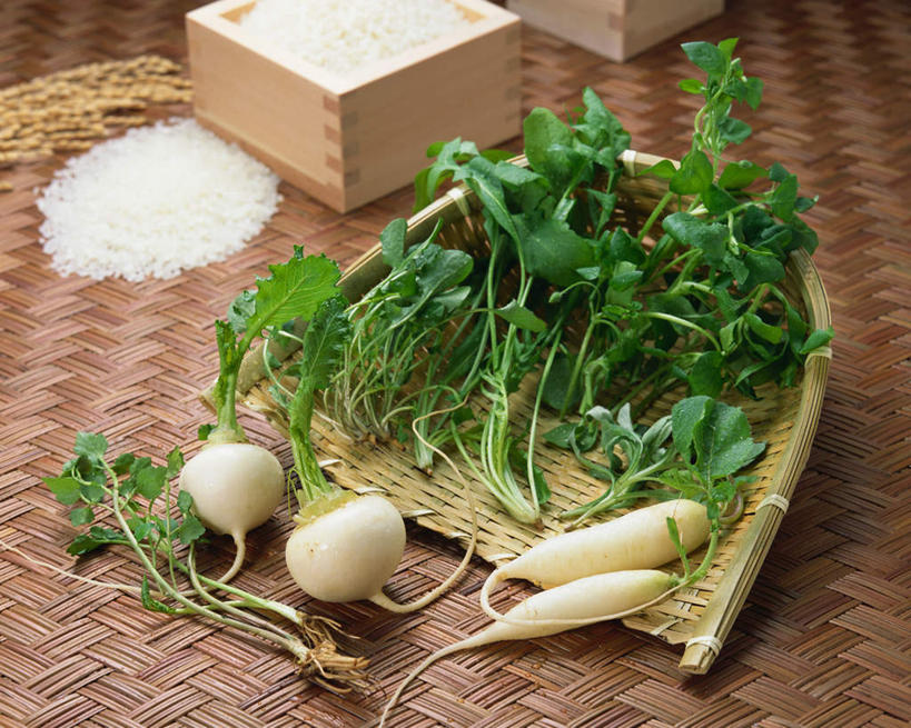 无人,交叉,横图,俯视,室内,特写,白天,烹饪,餐桌,桌子,竹子,萝卜,白萝卜,蔬菜,叶子,阴影,竹制,新鲜,编织,光线,篮子,影子,日本料理,料理,食品,绿叶,菜肴,美食,食物,竹篮,日式料理,日式,嫩叶,佳肴,有机食品,绿色食品,餐台,竹条,交织,竹制品,穿插,叶,叶片,莱菔,彩图,高角度拍摄