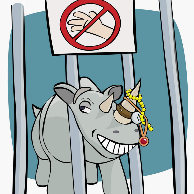 无人,动物园,栏杆,站,笑,微笑,露齿笑,方图,插画,室内,白天,白色背景,正面,智慧,数码,科技,野生动物,项链,一头,阴影,网络,围栏,高光,几何,计算机图形,警告,合成,图画,注视,护栏,画,装饰品,动物,饰品,首饰,观察,看,站着,警示,观看,禁止,幽默,电脑合成图,数码合成图,提醒,察看,合成图,关注,提示,限制,诙谐,凶猛,漫画,写实,具体,具象,风趣,残暴,聪慧,聪明,聪颖,伶俐,危险,凶残,犀牛,站立,半身,彩图