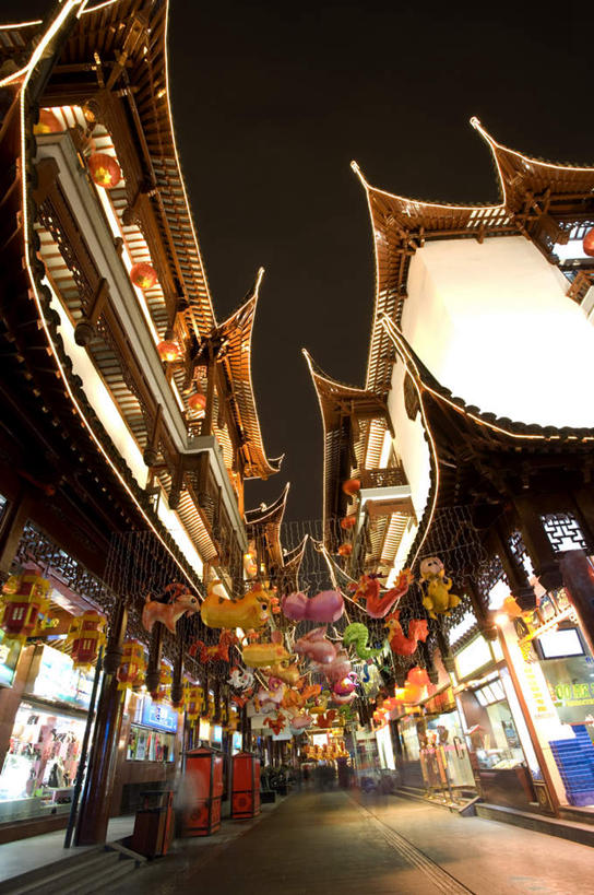 无人,竖图,室外,夜晚,仰视,旅游,度假,名胜古迹,标志建筑,地标,建筑,夜景,照明,上海,中国,亚洲,吊挂,悬挂,阴影,遗迹,装饰,光线,灯笼,瓦片,影子,纸灯笼,屋顶,走道,走廊,过道,灯光,挂,顶棚,瓦,古迹,文物,娱乐,建设,古建筑,灯具,城隍庙,豫园,享受,休闲,旅游胜地,放松,建造,华丽,修饰,照亮,点缀,申,照明设备,黄浦区,古文明,东亚,屋瓦,上海市,中华人民共和国,沪,华东地区,衬托,美观,雅致,雅观,老城隍庙,彩图,低角度拍摄