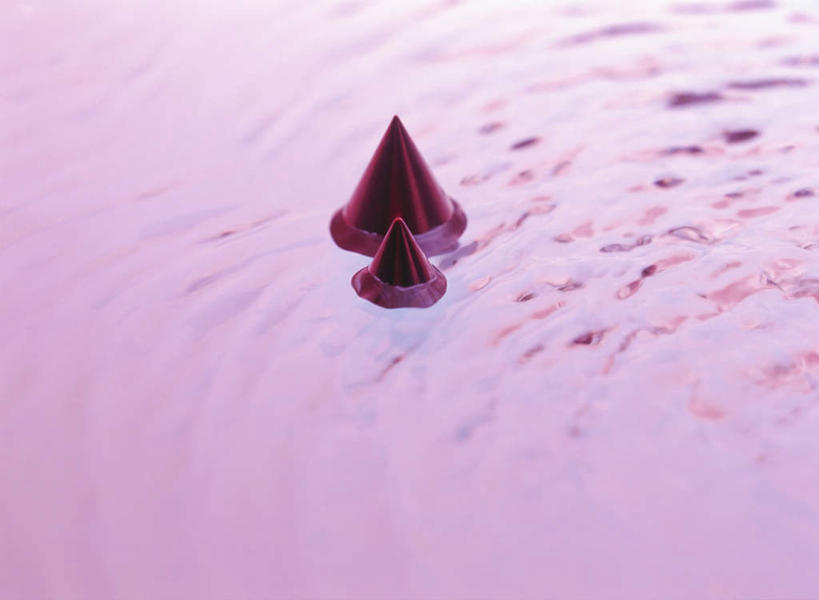 无人,横图,室外,特写,白天,正面,美景,水,阴影,波纹,漂浮,光线,液体,影子,景观,水滴,涟漪,两个,粉色,倒影,水纹,阳光,自然,波浪,景色,倒映,自然风光,水晕,反照,圆锥体,彩图