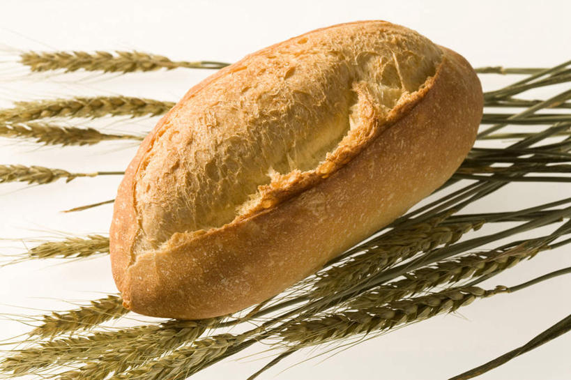 面包,无人,横图,室内,白色背景,小麦,静物,谷类,食品,茎,饮食,一个,摄影,单个,长面包,简单,清新,健康食物,纯净,彩图,影棚拍摄