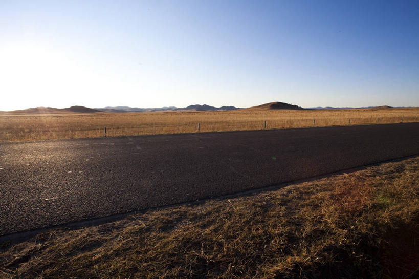 无人,横图,室外,白天,旅途,路,坝上,中国,亚洲,地形,天空,运输,摄影,东亚,内蒙古,彩图