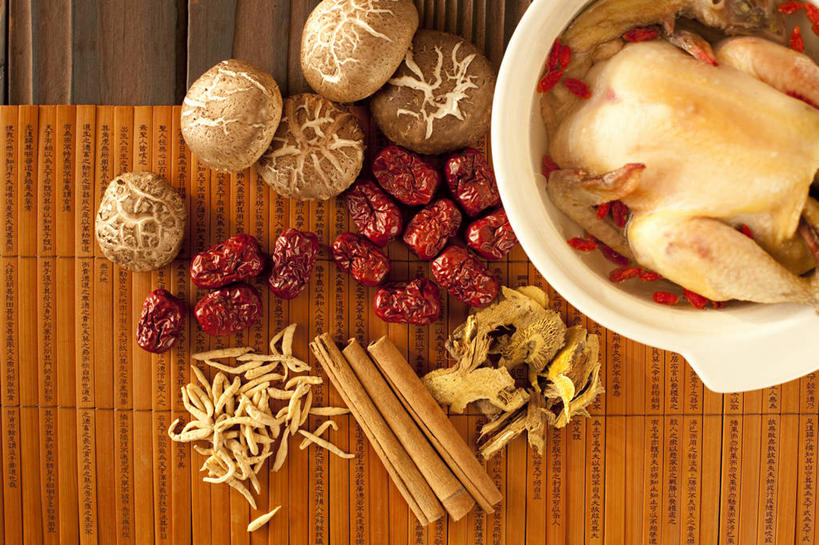 无人,横图,俯视,桌子,鸡,静物,中国,亚洲,完整,炖锅,蘑菇,鸡肉,汤,美味,食品,营养,传统,饮食,家禽,饮料,摄影,竹简,膳食,中国文化,营养品,中医,东亚,白肉,主菜,鸡汤,东亚文化,健康食物,彩图,高角度拍摄,传统文化