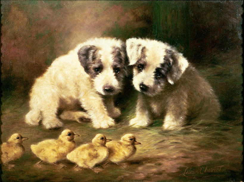 无人,坐,走,横图,室内,白天,正面,绘画,植物,宠物,狗,鸟,油画,一群,许多,枯萎,艺术,鸟类,鸭,稻草,枯草,很多,古典,注视,文化,家禽,草,黄色,动物,工艺品,观察,看,品味,可爱,牲畜,观看,美术,察看,高雅,关注,忠诚,美学,犬,步行,散步,走路,坐着,彩图,全身