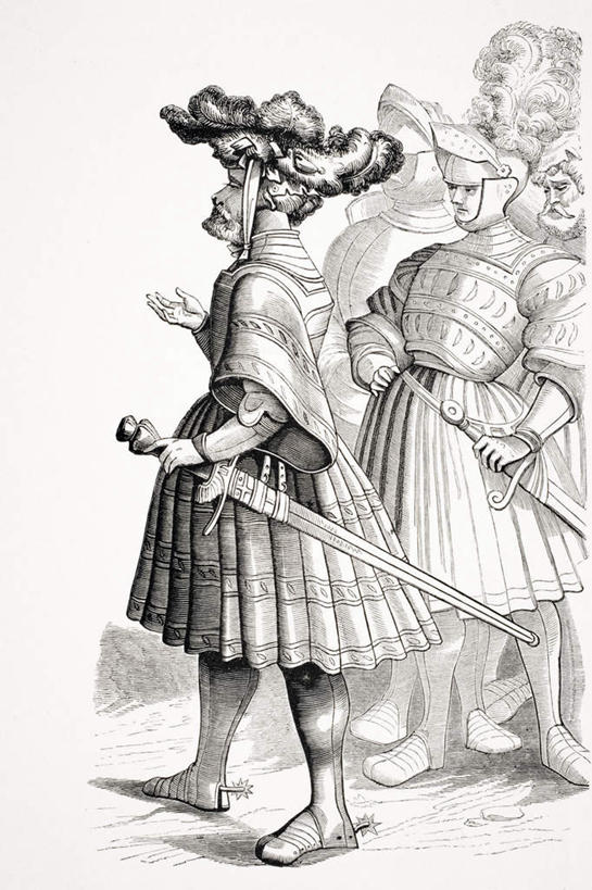 西方人,无人,四个人,伙伴,朋友,站,竖图,黑白,室内,白天,白色背景,侧面,绘画,友谊,安全,合作,团队,帽子,欧洲,欧洲人,士兵,握,艺术,盔甲,头盔,防护,古典,注视,礼帽,文化,一个,安全帽,工艺品,观察,看,品味,站着,武器,战略,握着,单个,观看,保护,美术,察看,高雅,剑,关注,兵器,保险,防御,铠甲,美学,联合,合谋,一顶,三顶,防具,防卫,兵士,配合,平安,协作,男人,男性,中年男性,白种人,站立,全身,甲胄