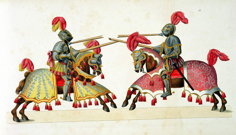 西方人,无人,两个人,横图,室内,白天,白色背景,侧面,绘画,安全,竞争,马,野生动物,帽子,油画,欧洲,欧洲人,士兵,对抗,骑马,艺术,装饰,冲突,盔甲,头盔,防护,古典,注视,破坏,文化,相视,座位,马鞍,两个,骑,动物,安全帽,工艺品,观察,看,品味,面对面,武器,战争,运输,牲畜,观看,对视,保护,华丽,修饰,美术,损坏,点缀,察看,高雅,两匹,攻击,威胁,对立,关注,矛盾,兵器,保险,相对,防御,矛,相看,铠甲,美学,敌对,挫败,斗争,抗拒,抗衡,敌人,衬托,美观,雅致,雅观,杀伤,威慑,防具,防卫,兵士,马具,平安,危险,男人,男性,中年男性,白种人,彩图,全身,甲胄