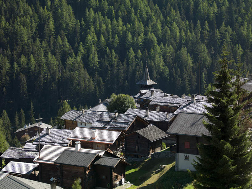 无人,家,木屋,横图,俯视,室外,白天,旅游,度假,美景,森林,山,山脉,树林,植物,瑞士,欧洲,阴影,光线,影子,景观,山峰,山峦,娱乐,住宅,树,树木,绿色,阳光,自然,群山,享受,休闲,景色,放松,生长,成长,自然风光,中欧,瑞士联邦,瓦莱州,彩图,高角度拍摄,茅舍,茅屋,棚屋,小木屋,小屋