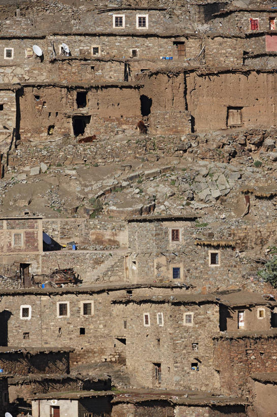 无人,竖图,室外,白天,石头,山,窗户,建筑,非洲,摩洛哥,房屋,摄影,腐烂,住房,北非,阿特拉斯山脉,岩石,彩图