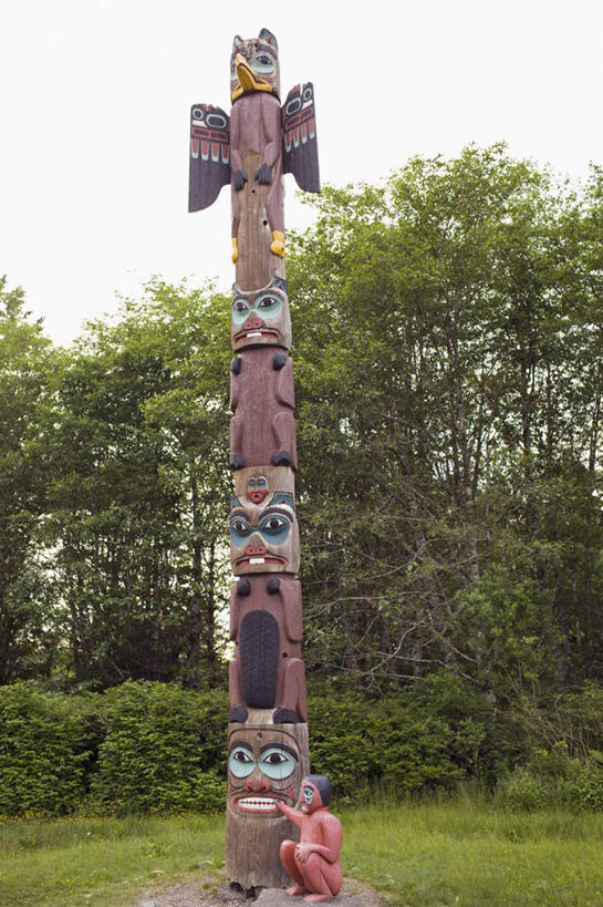 无人,竖图,室外,白天,美国,历史,摄影,图腾柱,彩图