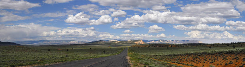 无人,横图,全景,室外,白天,山,山脉,路,美国,地形,云,摄影,犹他,布莱斯峡谷国家公园,地质学,彩图