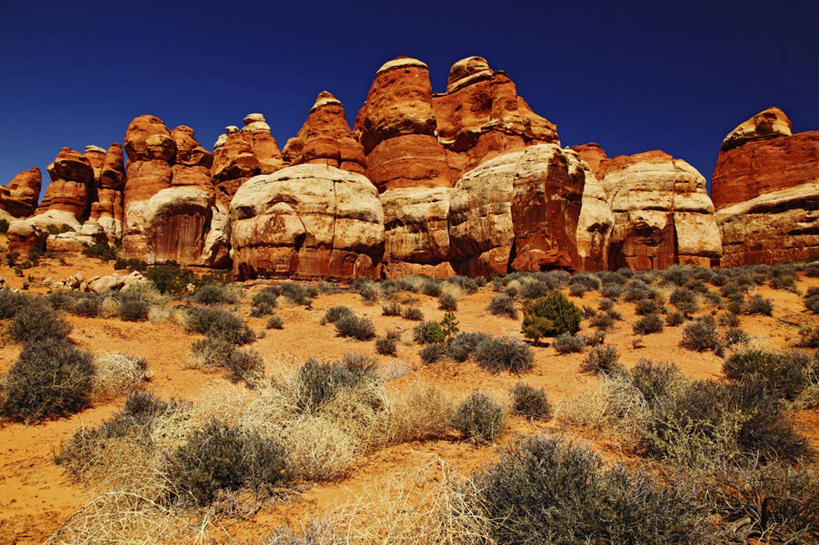 无人,横图,室外,白天,石头,沙漠,摄影,岩层,峡谷地国家公园,犹他,岩石,彩图