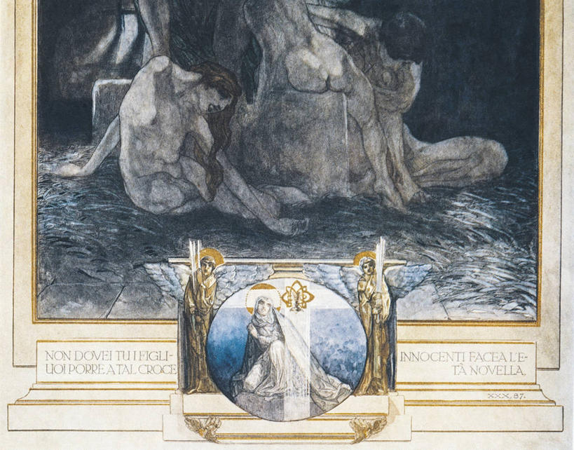 成年人,一个人,坐,横图,插画,室外,白天,数码,科技,光晕,阴影,神话,网络,十字架,高光,几何,计算机图形,合成,图画,画,祈祷,摄影,电脑合成图,数码合成图,基督教,合成图,地狱,文学,漫画,写实,具体,具象,圣人,美术工艺,女人,彩图