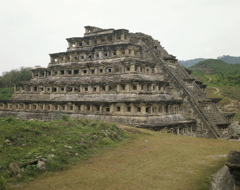 无人,横图,室外,白天,正面,建筑,墨西哥,历史,废墟,地标建筑,金字塔,摄影,宗教,考古学,拉丁美洲,韦拉克鲁斯州,灵性,彩图,旅行,拉美文明,过去