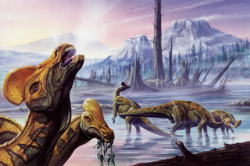 无人,横图,插画,室外,数码,科技,湖,河流,山,野生动物,阴影,网络,流水,自然灾害,天气,高光,几何,计算机图形,合成,图画,历史,画,风景,自然,黄昏,动物,恐龙,环境,电脑合成图,数码合成图,气候,合成图,吸气,改变,问题,生存,漫画,写实,具体,具象,潘塔纳尔湿地,冠龙,古代史,地质学,史前时代,彩图,中生代,白垩系,过去,古生物学