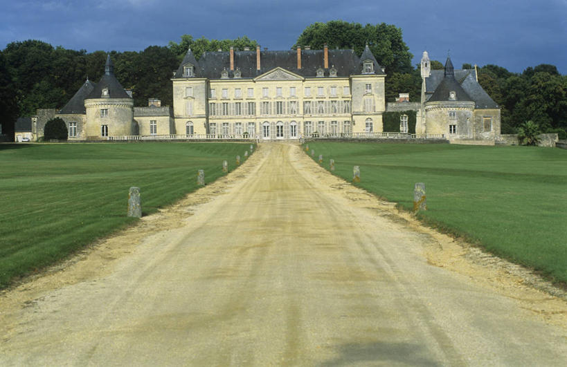 无人,横图,室外,白天,消失点,建筑,路,法国,欧洲,城堡,田地,历史,树,地标建筑,摄影,西欧,法兰西,透视图,豪宅,法国文化,中欧,法兰西共和国,法兰西第五共和国,卢瓦尔河,罗亚尔河,彩图