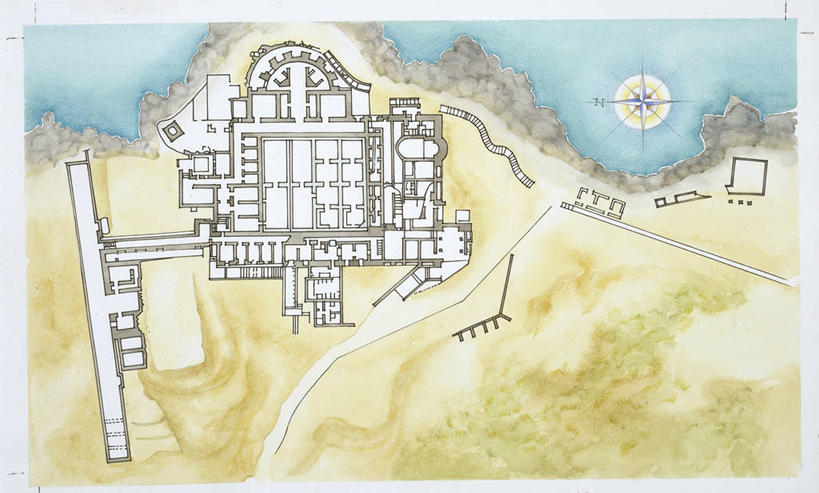 无人,宫殿,横图,插画,室外,数码,科技,建筑,地图,阴影,网络,高光,几何,计算机图形,合成,图画,历史,古罗马,画,古董,罗盘,考古学,电脑合成图,数码合成图,合成图,漫画,计划书,写实,具体,具象,古代文明,自然地理,彩图,帝国,朱庇特别墅,过去