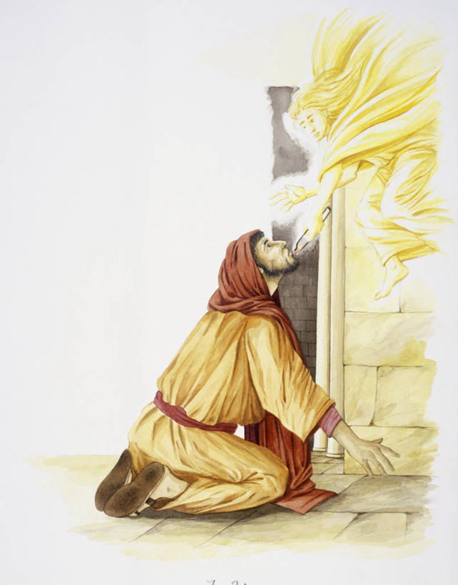 成年人,嘴,一个人,竖图,插画,室内,白天,侧面,数码,科技,仅一个男性,阴影,节日,发光,网络,圣经,光亮,高光,几何,计算机图形,合成,图画,历史,文化,画,祈祷,健康,虚构,许愿,人体,宗教,信仰,纪念,祈求,电脑合成图,数码合成图,基督教,合成图,天主教,经书,煤,漫画,纯净,写实,具体,具象,化石燃料,旧约,超自然,六翼天使,平安,口,口腔,嘴巴,嘴唇,触摸,跪着,彩图,性格