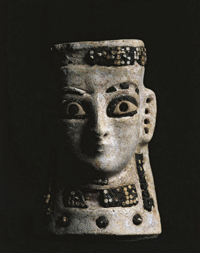 无人,竖图,特写,雕塑,伊拉克,黑色背景,花纹,图案,陶瓷制品,古代,一个,摄影,单个,美术工艺,史前时代,彩图,影棚拍摄,拟人