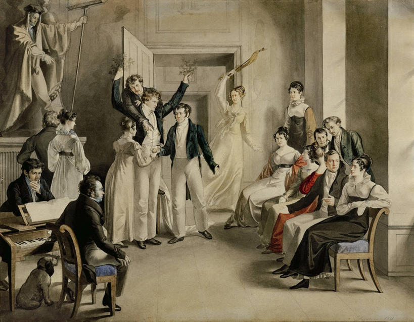 成年人,站,坐,举,横图,室内,白天,绘画,奥地利,表演,正装,艺术,钢琴,乐谱,许多人,古典,音乐,听,拿着,文化,工艺品,品味,托,一群人,人体,美术,高雅,享乐,美学,男人,女人,手臂,发型,作曲家,举起,举手,举着,向上举,向上伸,向上托,彩图